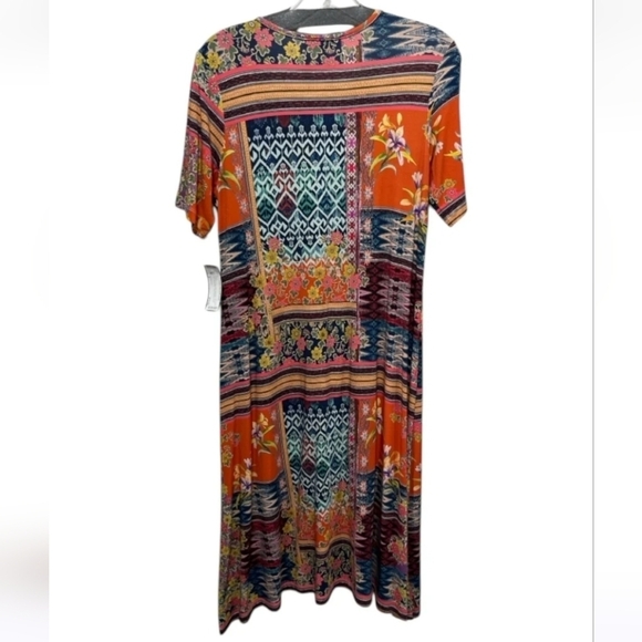 Johnny Was Allie Flower Mixed Print Swing Dress In Multicolor 95% Bamboo Size S - Picture 3 of 3